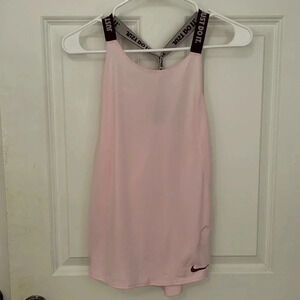 Nike dry elastic strap pink tank top size XL athletic running